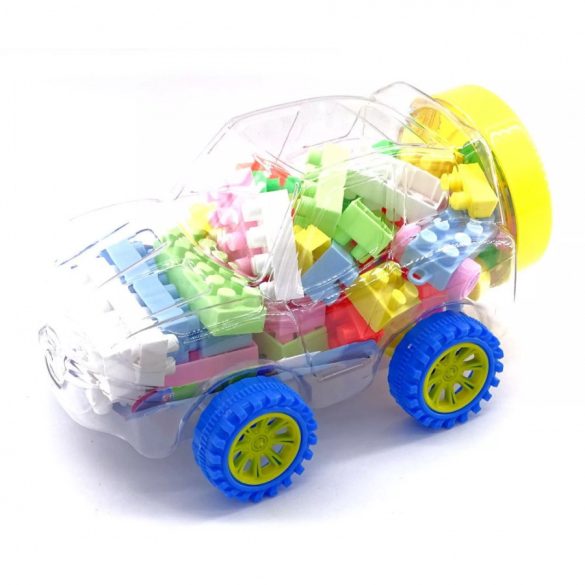 Építőjáték műanyag autóval