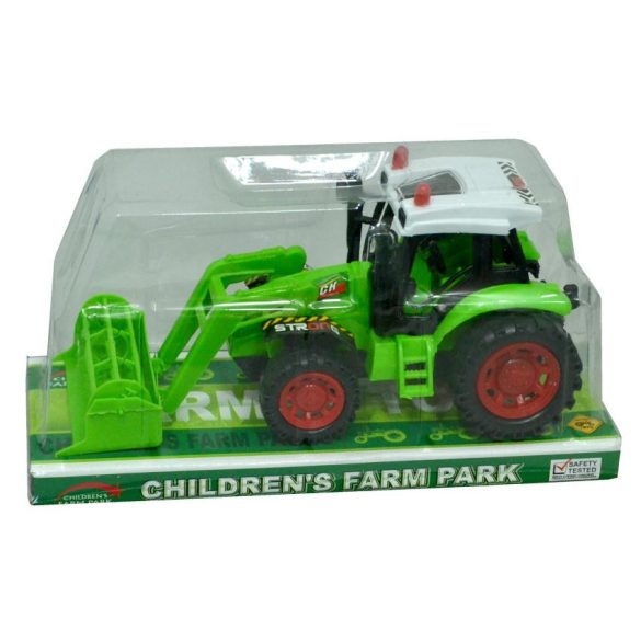 Zöld lendkerekes traktor