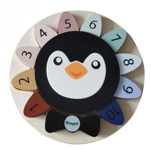 Fa Pingvines Puzzle Kivehető Számokkal