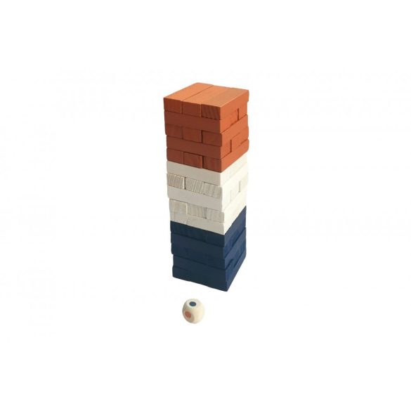 Mini fa jenga játék dobókockával